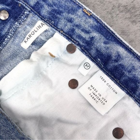 GRLFRND | Karolina High-Rise Light Wash Distressed Jeans in ‘To Be Continued’ - Picture 11 of 13